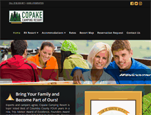 Tablet Screenshot of copakecampingresort.com